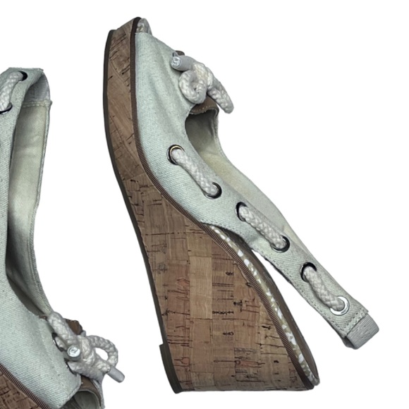 Sperry Top Slider Cork Wedged Slingback Shoes Sandals NWOT - Picture 7 of 15